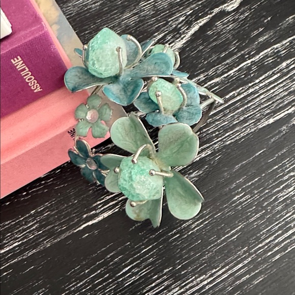 Sea blue & green matching necklace and bracelet set. - Picture 6 of 10